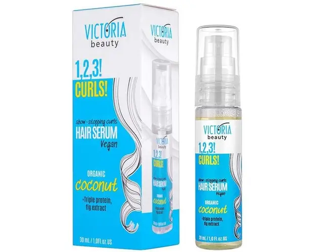 Serum Vegan pentru Par Cret cu Cocos Victoria Beauty Camco, 30 ml