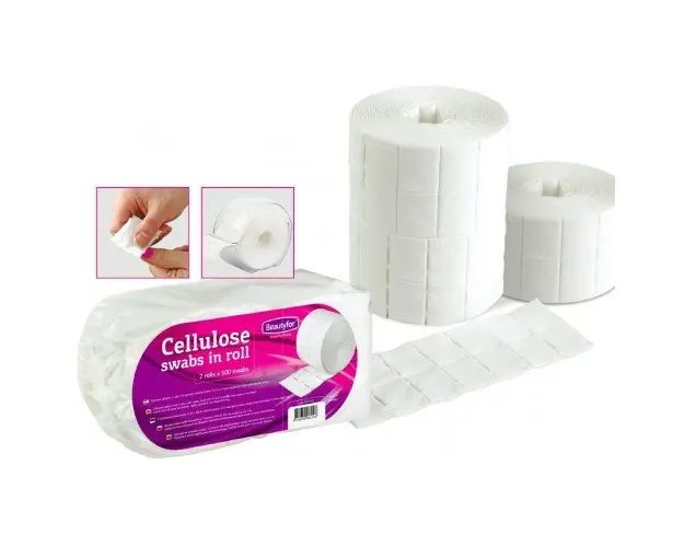 Servetele Celuloza pentru Manichiura - Beautyfor Cellulose Nail Wipes, 2 role