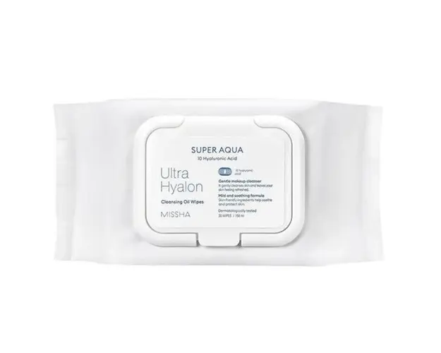 Servetele pentru curatarea fetei cu ulei, Missha Super Aqua Ultra Hyaluron 30 buc