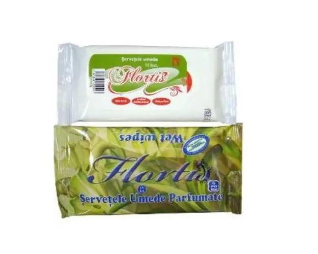 Servetele Umede pentru Maini Antibacteriene FLM Group, 15 buc