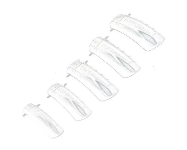 Set 100 buc tipsuri pentru realizarea extensiilor, forma oval/patrat