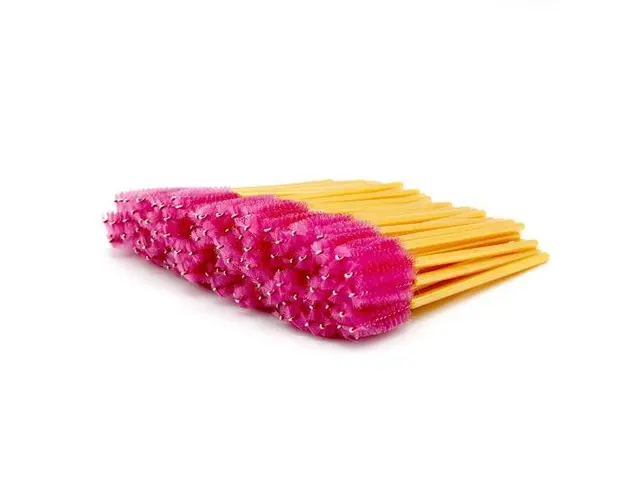 Set 100 periute pentru extensii de gene, 100 bucati, violet/auriu