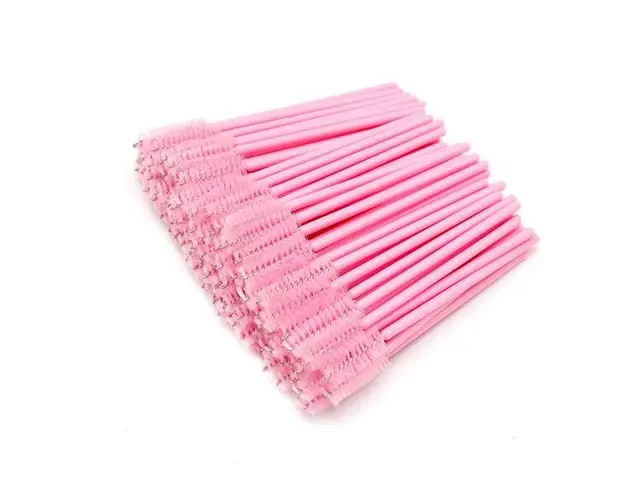 Set 100 periute pentru extensii de gene si sprancene, roz