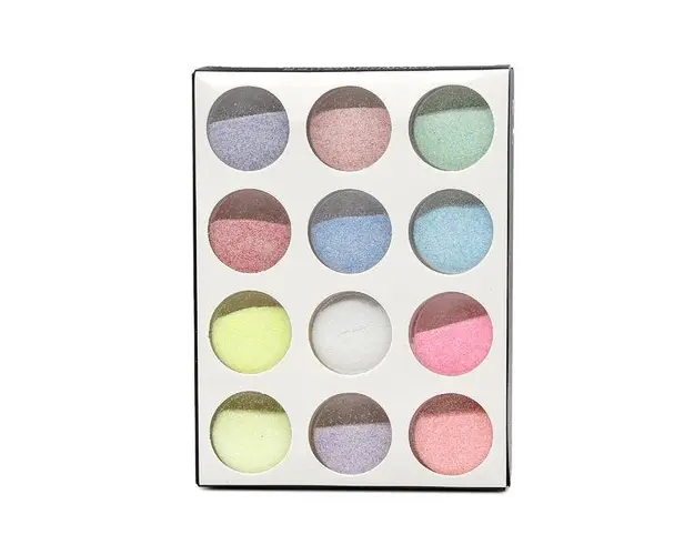 Set 12 bucati sclipici, decor unghii, multicolore