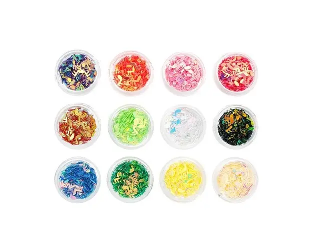Set 12 decoratiuni unghii, Global Fashion, paiete chei muzicale, Multicolor