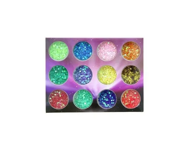 Set 12 decoratiuni unghii, Global Fashion, paiete stele, Mix
