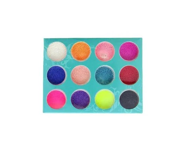 Set 12 decoratiuni unghii, Global Fashion, perle, Multicolor