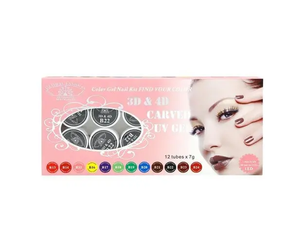 Set 12 gel 4D de tip plastilina, Global Fashion, 7 gr, Negru