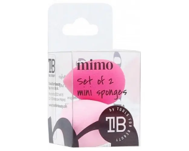 Set 2 Bureti Mini Roz pentru Machiaj - Mimo Makeup Sponge Mini Water Drop Pink Set, 2 buc