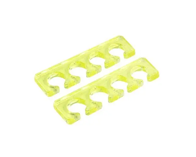 Set 2 despartitor pentru degete din silicon, Global Fashion, Galben
