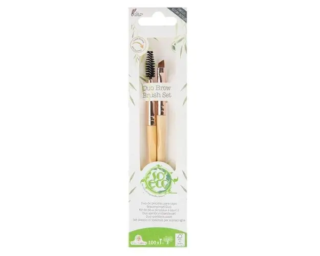Set 2 Pensule Ecologice pentru Aranjarea si Definirea Sprancenelor- So Eco Duo Brow Brush Set, 1 set