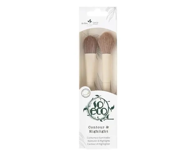 Set 2 Pensule Ecologice pentru Contour &amp; Highlight - So Eco, 1 set