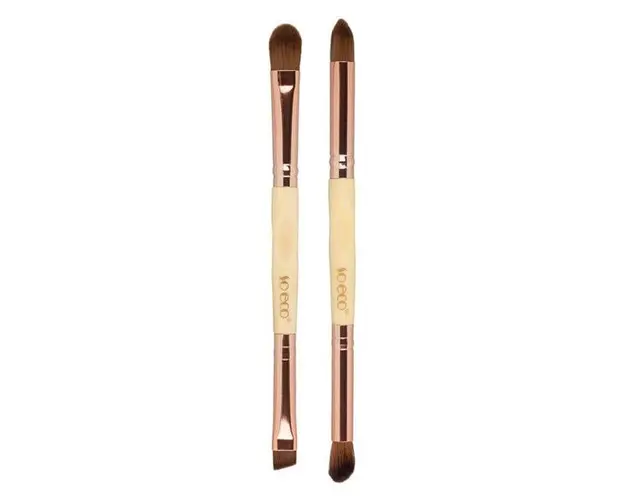 Set 2 Pensule Ecologice pentru Pleoape, Eyeliner si Sprancene, Capat Dublu - So Eco Eye Duo Brush Set, 1 set