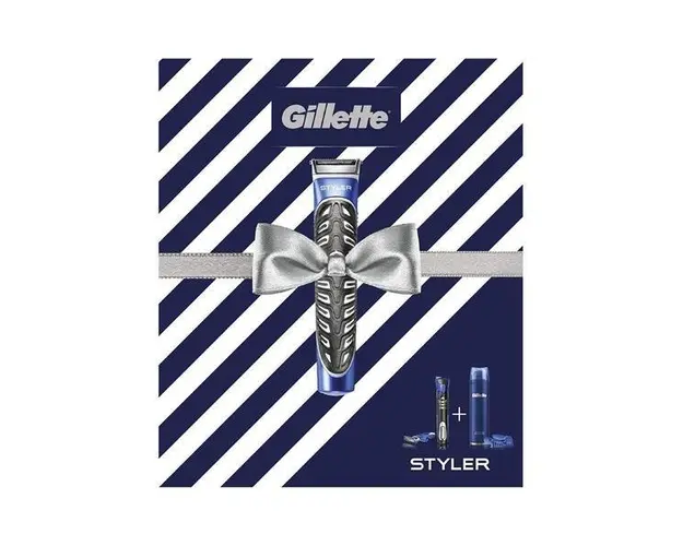 Set 2 Piese Gillette, Styler &amp; Shaving, 1 x Aparat de Ras, 1 x Gel de Ras 200 ml