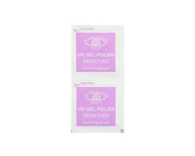 Set 200 pliculete cu soak off remover,Global Fashion lavanda