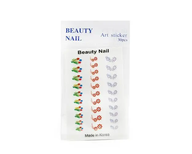 Set 30 tatuaj sticker unghii, Global Fashion, Beauty Nail, Multicolor, 30 buc