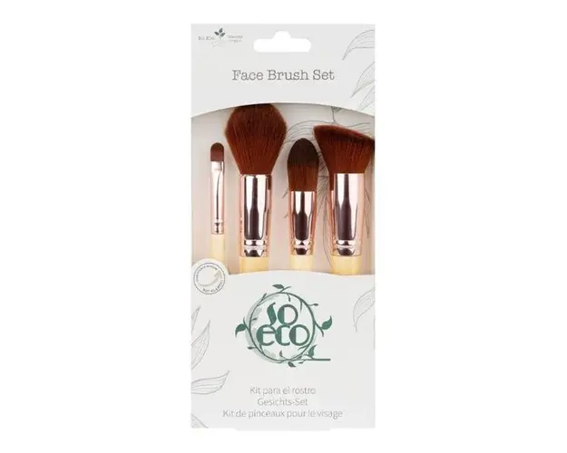 Set 4 Pensule Ecologice pentru Machiajul Fetei - So Eco Face Brush Set, 1 set