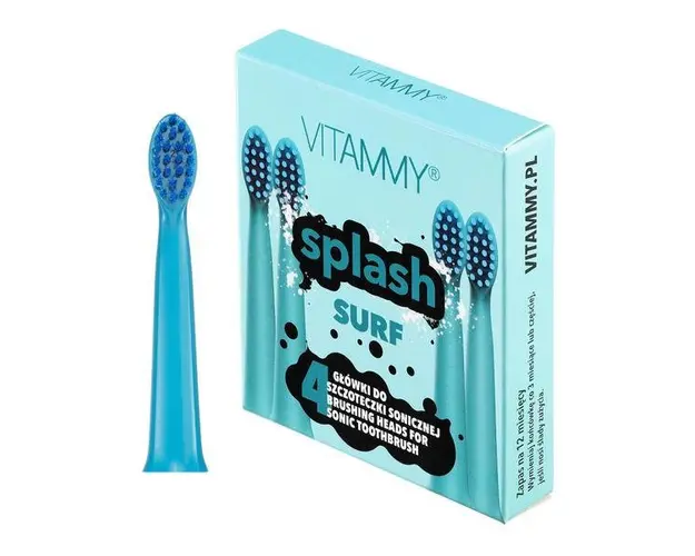 Set 4 rezerve periuta de dinti Vitammy Splash TH1811-4 Surf, Albastru