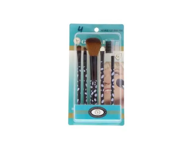 Set 5 pensule pentru make-up, Global Fashion, Negru, 5buc