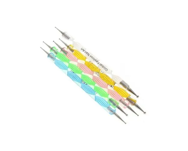Set 5 punctatoare pentru unghii, Global Fashion, Multicolor