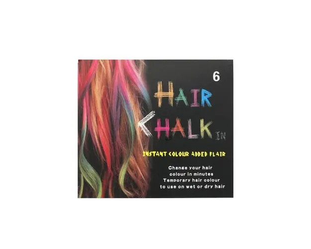 Set 6 creta colorata pentru par, Global Fashion, Multicolor, 6buc