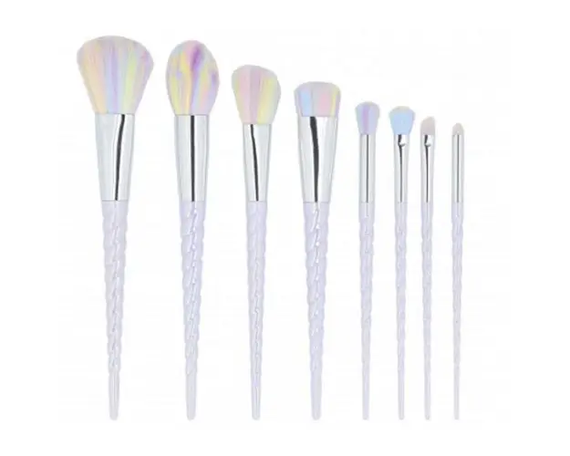 Set 8 Pensule Unicorn Pastel pentru Machiaj - Mimo Makeup Brush Unicorn Pastel, 8 buc