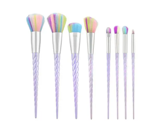 Set 8 Pensule Unicorn pentru Machiaj - Mimo Makeup Brush Unicorn, 8 buc