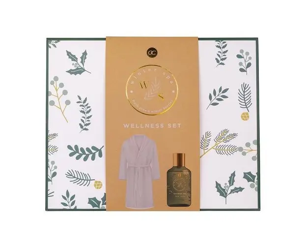 Set cadou Accentra gel de dus 150ml Wellness + Set Winter SPA cu prosop halat de baie