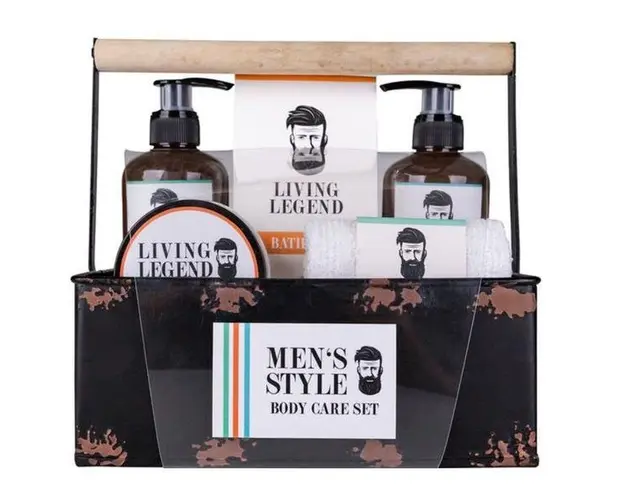 Set cadou Accentra Men&#039;s Collection Gel dus 190ml + Spuma 120ml + Unt corp 120ml + Scrub 120ml + Sare baie 100g + Spray corp 90ml