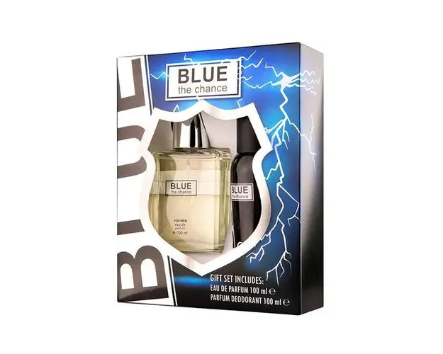Set cadou barbati Blue the chance SET1154 - Apa de parfum 100 ml + Deodorant 100 ml
