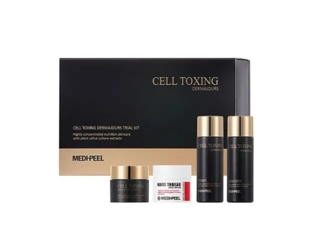 Set cadou - Cell Toxing Dermajours Trial Kit, Toner 30 ml, + Emulsie 30 ml + Crema 10g + Crema pentru gat 10 g