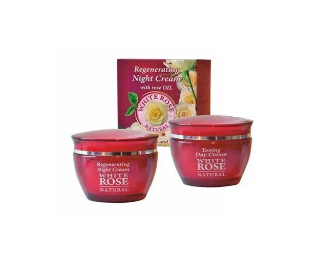 Set cadou: Crema de zi Bulfresh 50 ml+ Crema de noapte Bulfresh White Rose Natural 50 ml