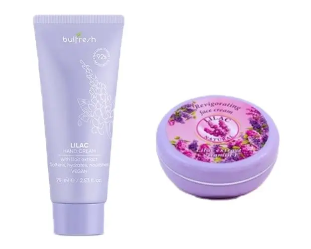 Set cadou: Crema pentru maini Bulfresh 75 ml + Crema de fata Bulfresh Liliac 150 ml