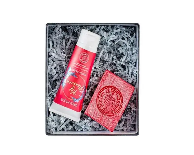 Set cadou Daily Pleasure, sapun solid 120g si crema de maini 70ml, Organique