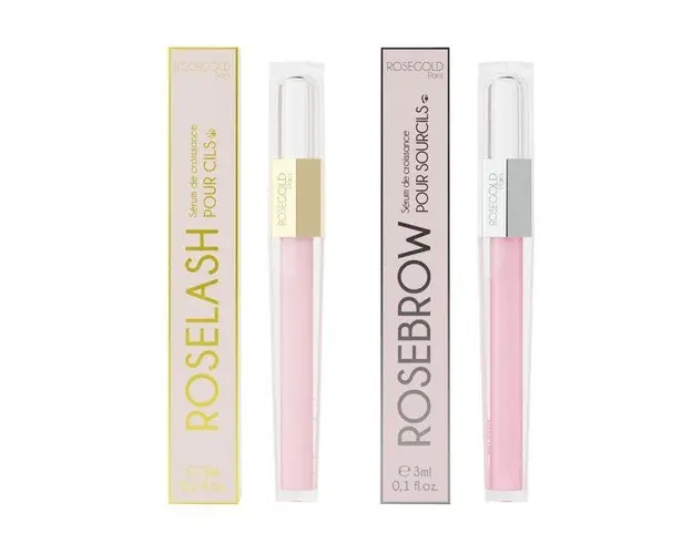 Set cadou duo pentru Gene si Sprancene - Roselash 3 ml si Rosebrow 3ml, Rosegold Paris