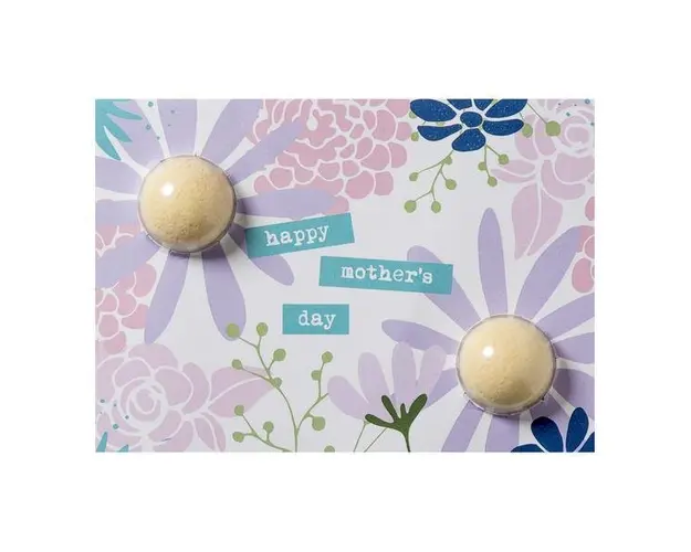 Set cadou Felicitare cu bile efervescente de baie 80g + plic Happy Mother Day, Bomb Cosmetics