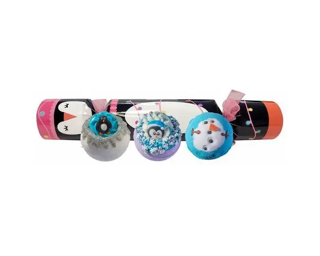 Set cadou Festive Penguine Cracker, Bomb Cosmetics 160gx3buc 