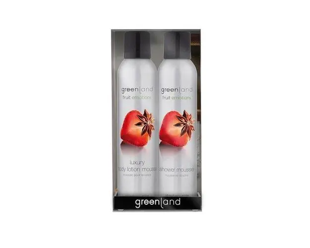 Set cadou Fruit Emotions Capsuni-Anason, gel de dus 200ml + spray corp 200ml, Greenland