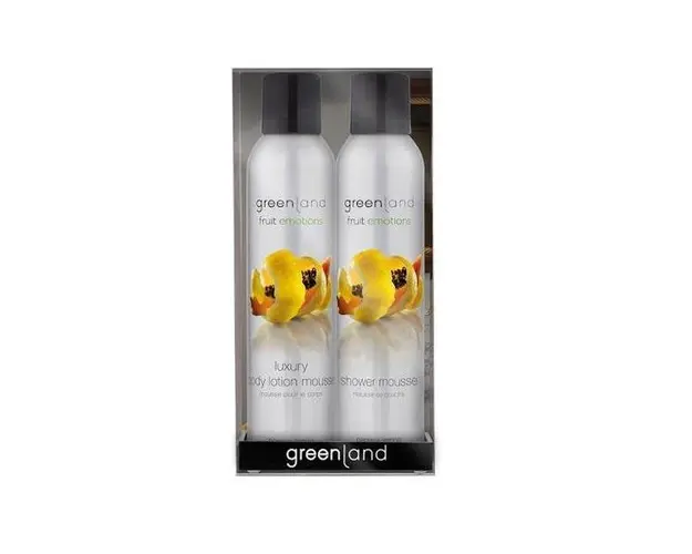 Set cadou Fruit Emotions Papaya-Lamaie, gel de dus 200ml + spray corp 200ml, Greenland