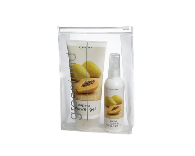 Set cadou Gentuta cosmetica, papaya, gel de dus 200ml + ulei de corp 100ml, Greenland