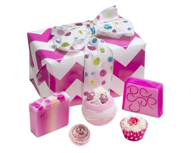 Set cadou Glitter Gift, Bomb Cosmetics, bile de baie si sapun solid, 600 g