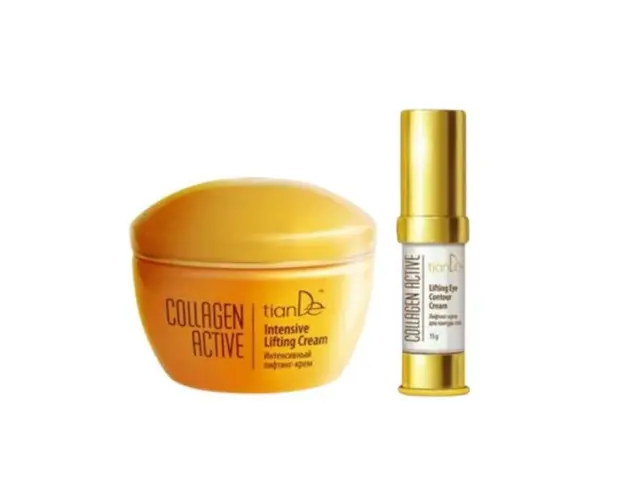 Set cadou ingrijire ochi antirid Colagen Activ TianDe 35+ (crema 50 g + Crema 15 g)