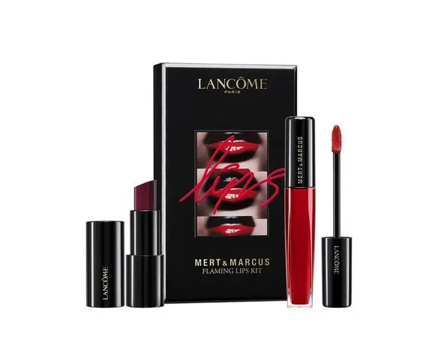 Set cadou Lancome x Mert &amp; Marcus Flaming Lips Kit- Ruj Duo + Gloss, 3.7g + 8ml