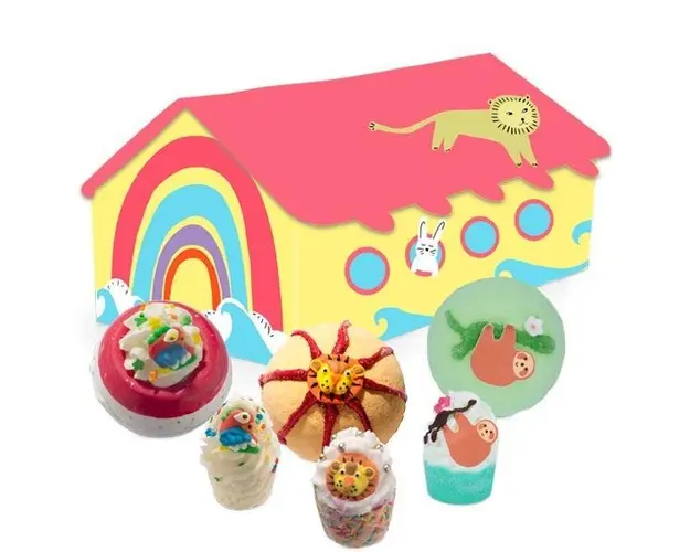 Set cadou Noahs Ark, Bomb Cosmetics ( bila baie 160 g x 3 buc, sare baie Mallow 50 g x 3 buc)