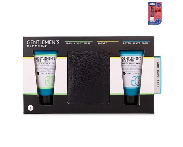 Set cadou pentru barbati Accentra Bath Gentlemen&#039;s Grooming cu Gel de dus 2&amp;1 60ml, Balsam after shave 60ml, Portofel