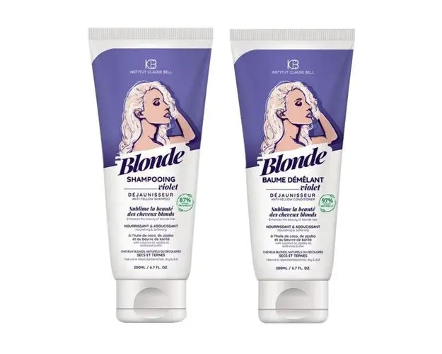 Set Cadou pentru Par Blond, Sampon si Balsam - Blonde Violet Shampooing et Baume, ICB 200ml + 200ml