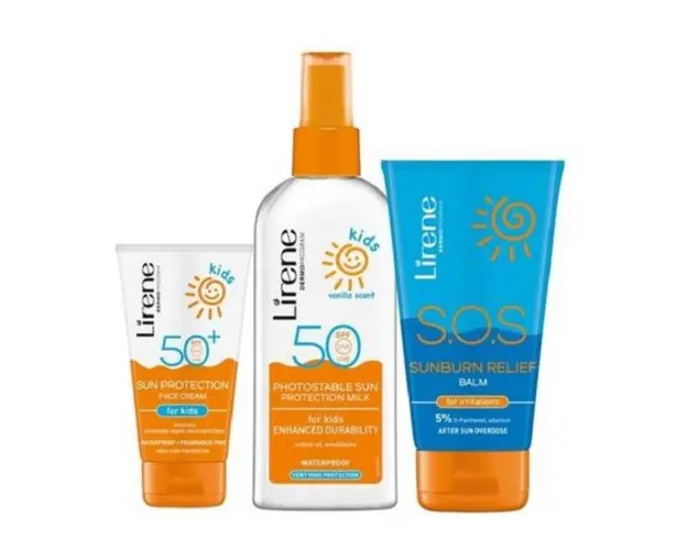 Set Cadou Protectie SPF Copii ( Lapte protectie solara pentru copii 150ml, Crema de fata copii SPF50 50ml, Balsam Calmant dupa plaja SOS, 150ml) 