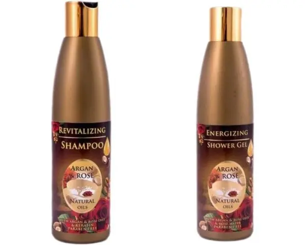 Set cadou: Sampon Bulfresh 300 ml + Gel de dus Bulfresh cu ulei de argan si ulei de trandafir 300 ml