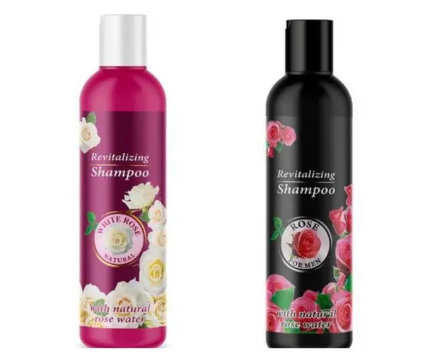 Set cadou: Sampon Bulfresh White Rose Natural 300 ml + Sampon Bulfresh Rose pentru barbati 300 ml 