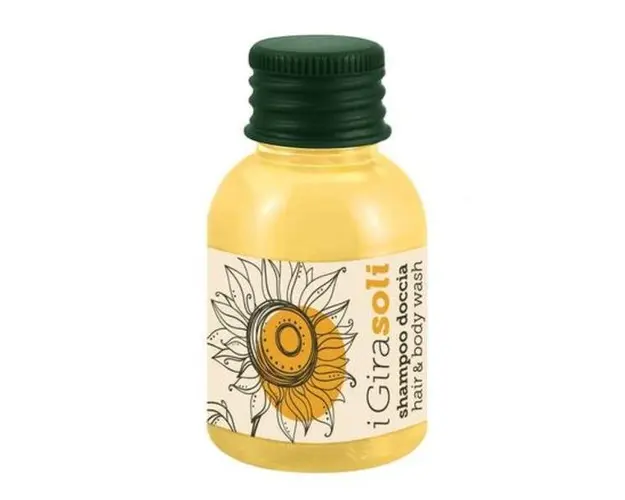 Set Cadou Sampon si Gel Dus Girasoli cu Gingko Biloba si Ceai Verde 32 buc x 33 ml
